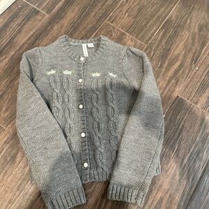 Janie and Jack Gray Cable Knit Kids Sweater
